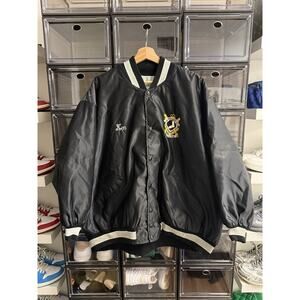 Vtg Authentic Chicago White Sox DeLONG Satin MLB Jacket sz MENS 4XL Sewn